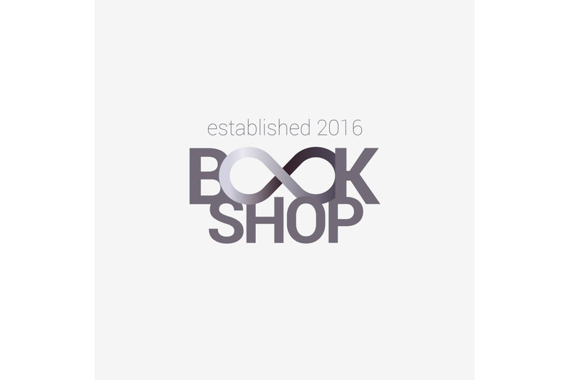 template-vector-logo-for-bookstore-with-infinity-sign