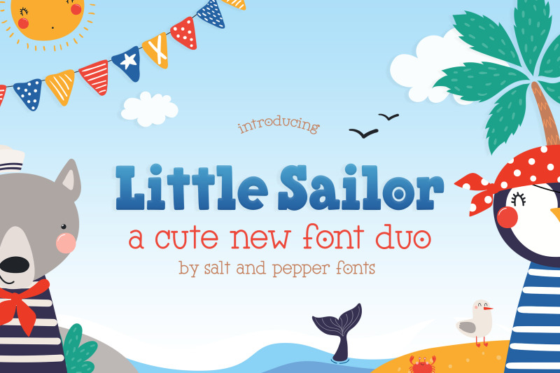 little-sailor-font-duo-kids-fonts-cute-fonts-font-duos