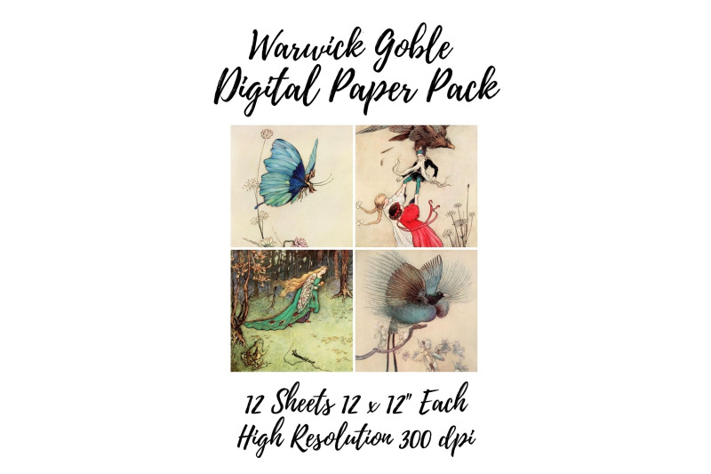 warwick-goble-fairies-1-digital-paper-pack