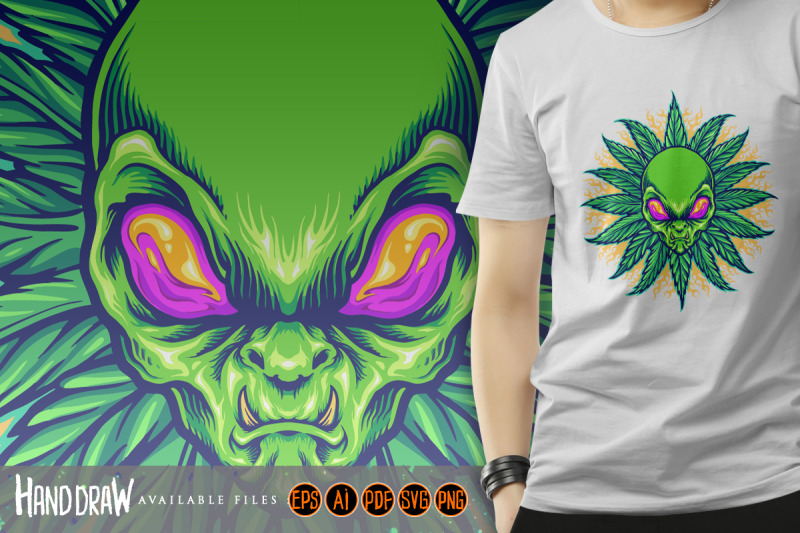 weed-alien-cannabis-mandala-with-fire