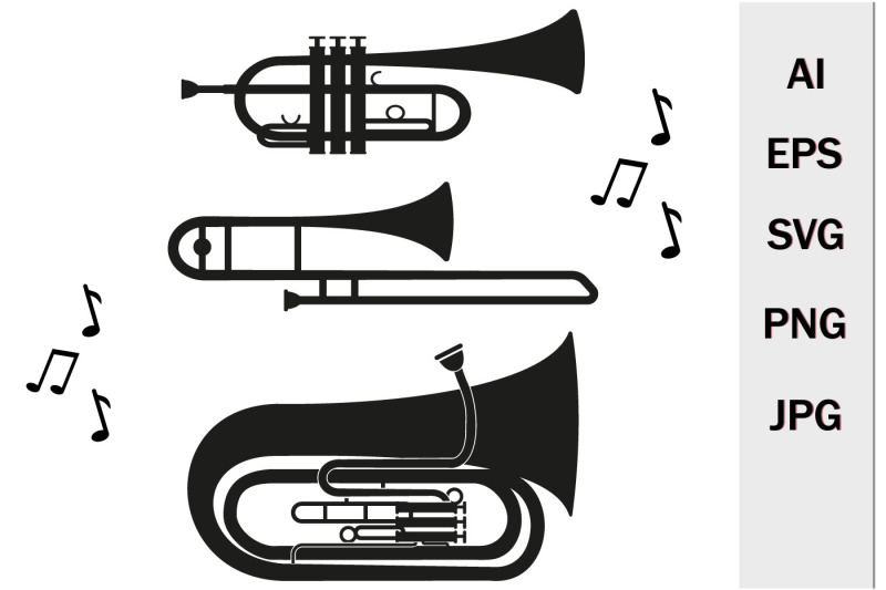 set-of-wind-musical-instruments-svg