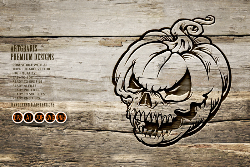 skull-pumpkin-halloween-silhouette