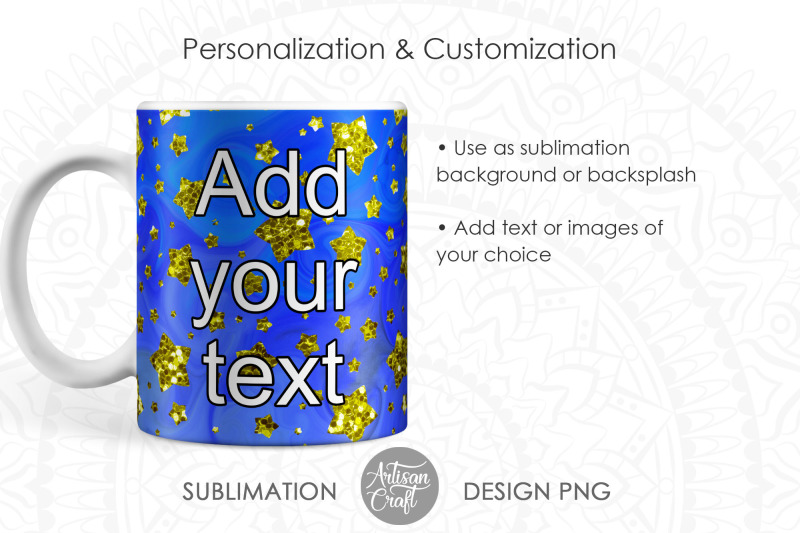 mug-sublimation-designs-with-fluid-art-gold-and-silver-stars-cute-mu