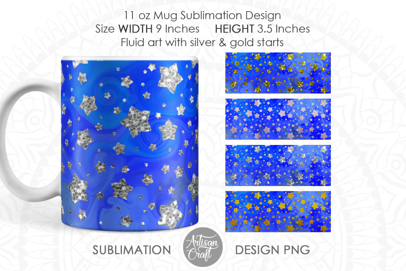 mug-sublimation-designs-with-fluid-art-gold-and-silver-stars-cute-mu