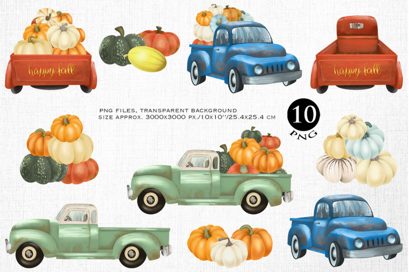 old-trucks-with-pumpkins