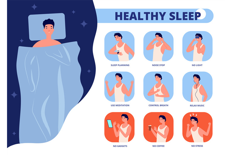 healthy-sleep-tips-for-well-sleeping-infographic-of-good-night-relax