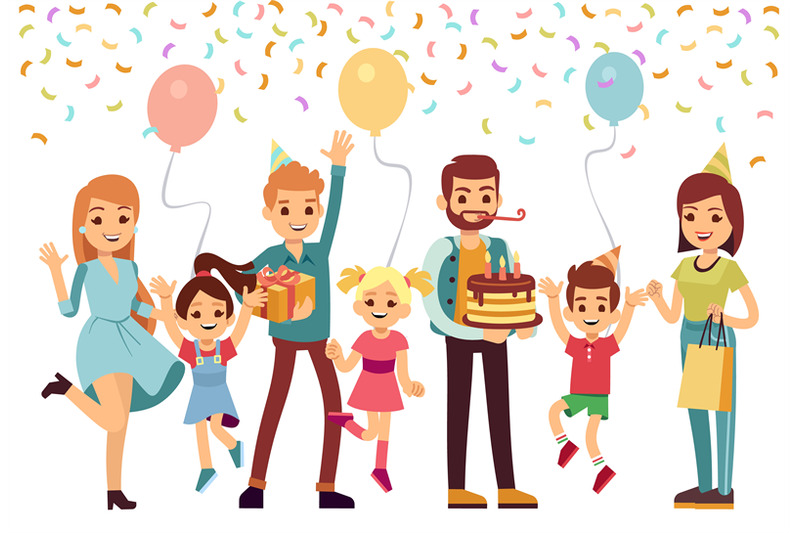 people-celebrating-birthday-happy-parents-jumping-kids-with-cake-ball