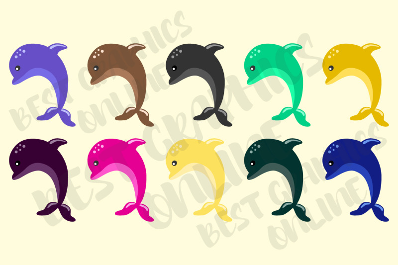 dolphins-clipart-set-sea-animal-creature-dolphin-clipart