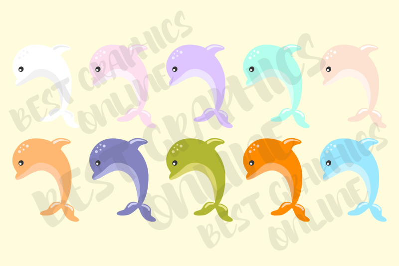 dolphins-clipart-set-sea-animal-creature-dolphin-clipart