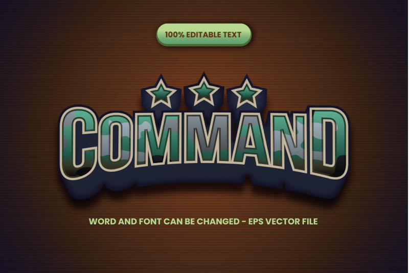 command-army-editable-text-effect-vector-adobe-illustrator