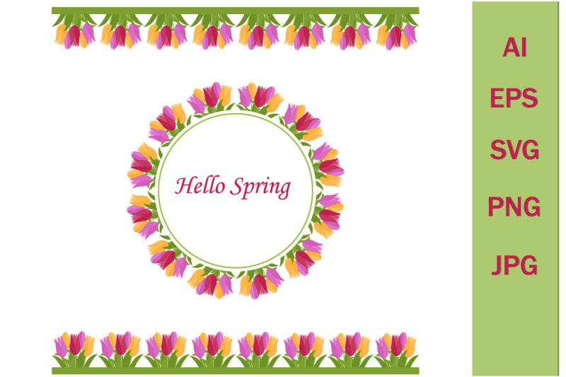 spring-round-flower-frame-made-of-tulips-clipart