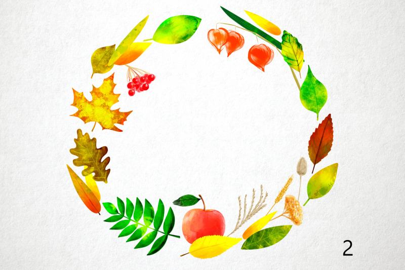 autumn-frames-fall-leaves-wreath-digital-watercolor