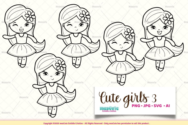 cute-girls-coloring-pages-svg-bundle