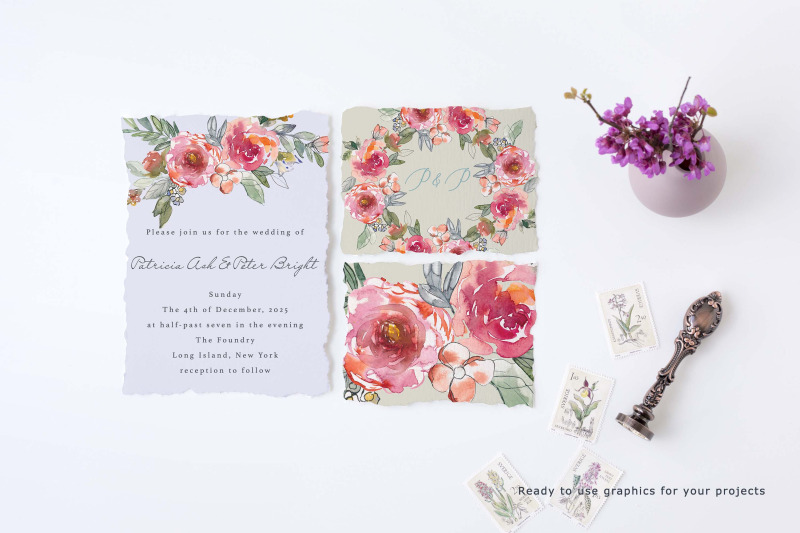 shabby-watercolor-floral-clipart-set