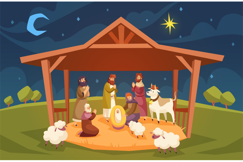 bible-scene-christmas-christian-composition-jesus-christ-birth-in-ma