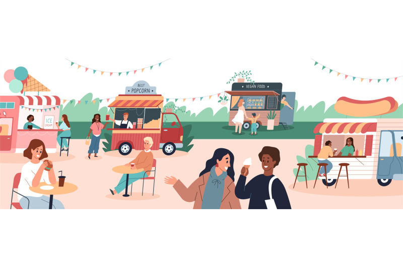 street-food-festival-gastronomic-holiday-in-meal-trucks-park-cartoon