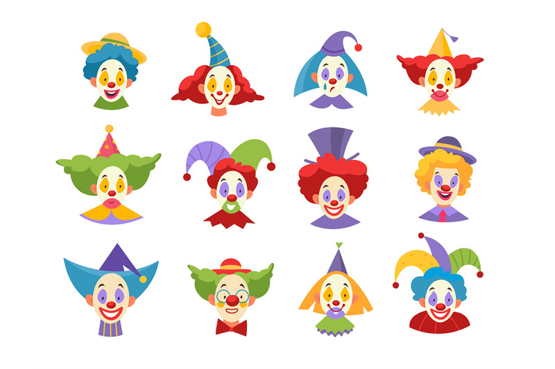 clown-faces-funny-comic-clownish-masks-kids-comedy-artists-physiogno