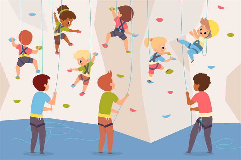 rock-climbing-wall-boys-and-girls-team-climb-up-stone-dummy-adults-i