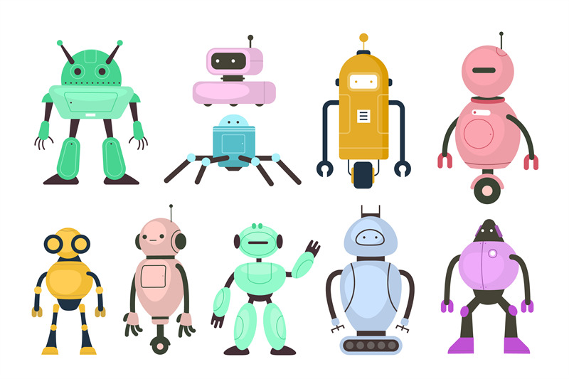 kids-robots-electronic-toys-different-configuration-childish-technol