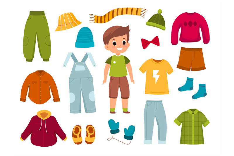 boy-clothes-young-modern-child-with-apparel-around-different-seasons