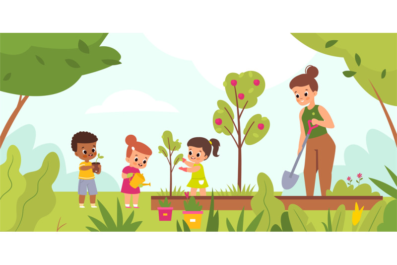 kids-garden-planting-happy-children-with-women-tend-plants-outdoor-w