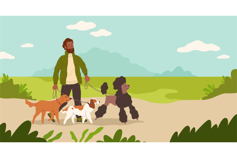 dogsitter-man-walking-dogs-in-park-male-character-leads-puppies-on-l