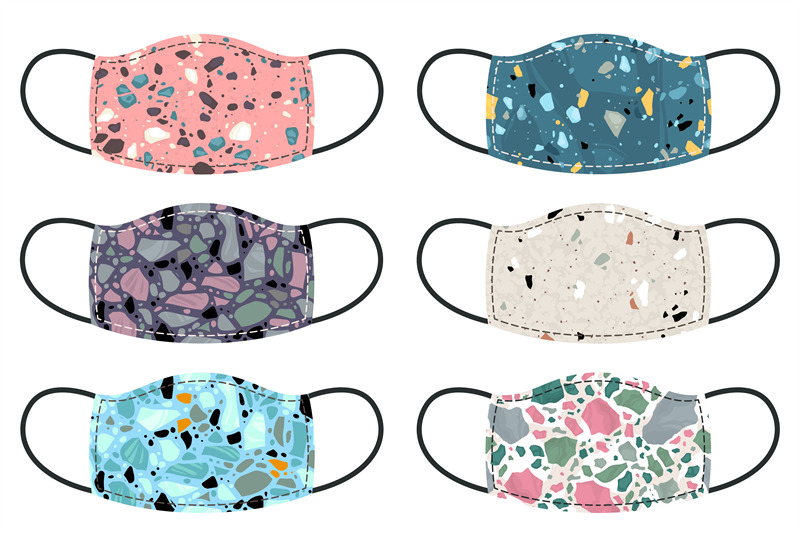 medical-mask-with-terrazzo-patterns-cartoon-respirators-with-colorful