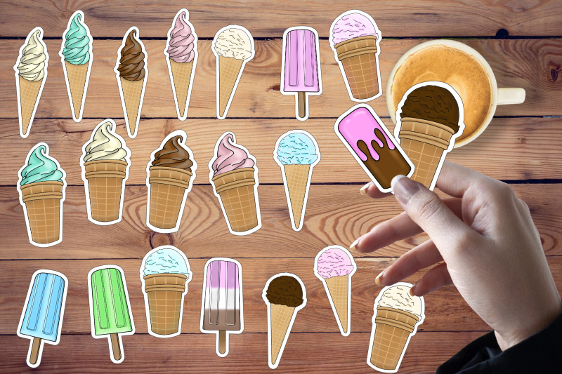 stickers-print-and-cut-and-goodnotes-summer-food-ice-cream