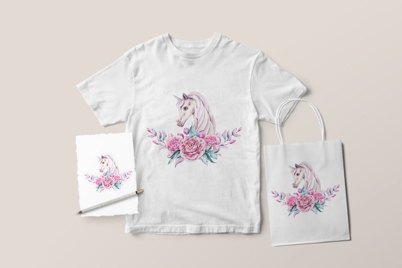 watercolor-floral-unicorn-sublimation-clipart-1-png-file