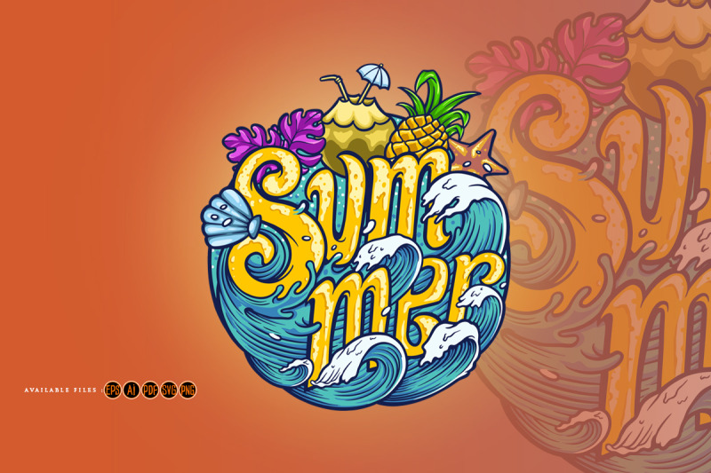 summer-wave-typeface-tropical-design