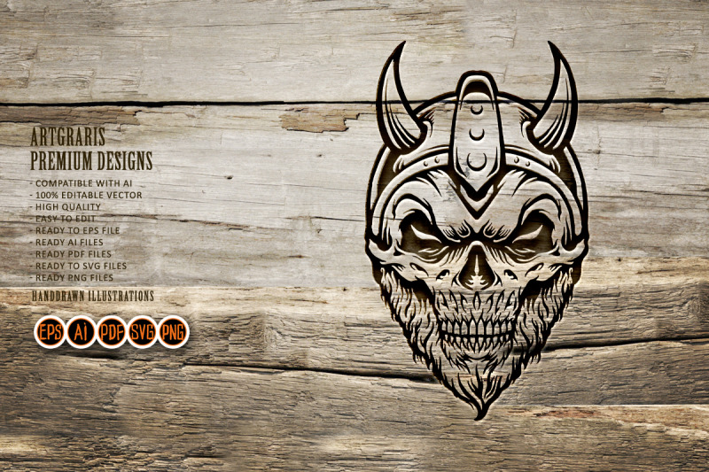 viking-head-skull-horned-warrior-silhouette