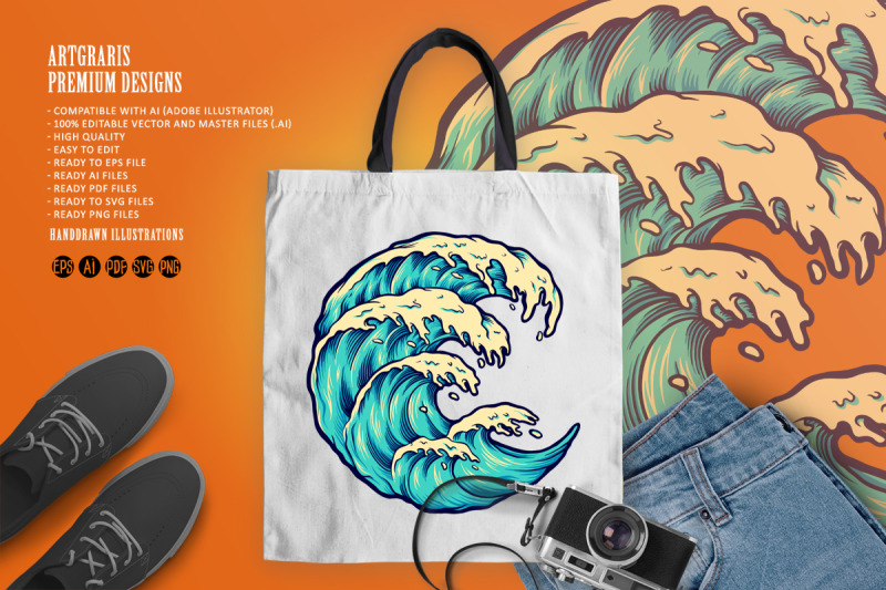 ocean-wave-beach-object-template