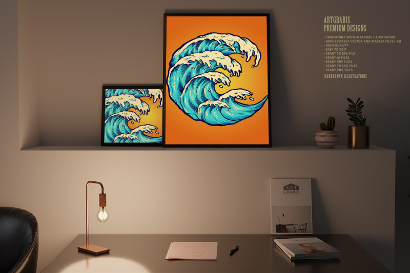 ocean-wave-beach-object-template