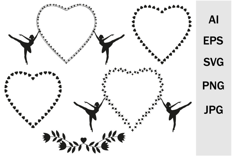 heart-shape-frames-with-svg-ballerinas