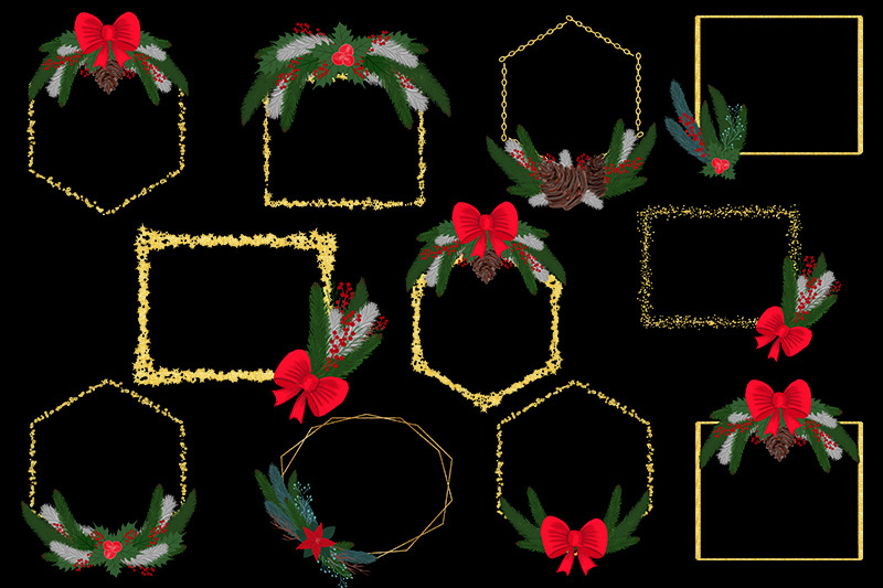 christmas-gold-frames-wedding-ornament-frames-holiday