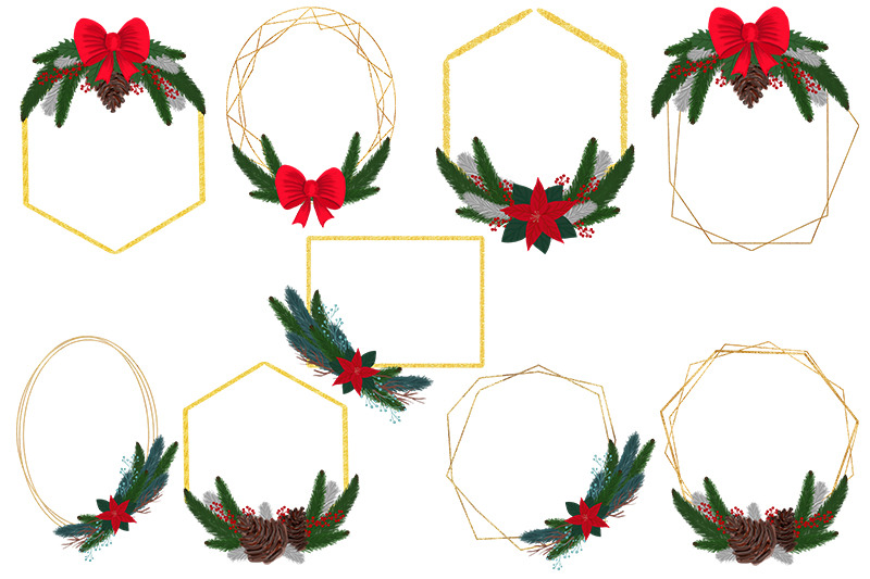 christmas-gold-frames-wedding-ornament-frames-holiday
