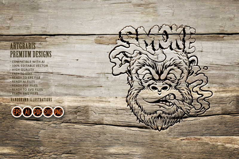 smoke-monkey-stoner-kush-illustrations