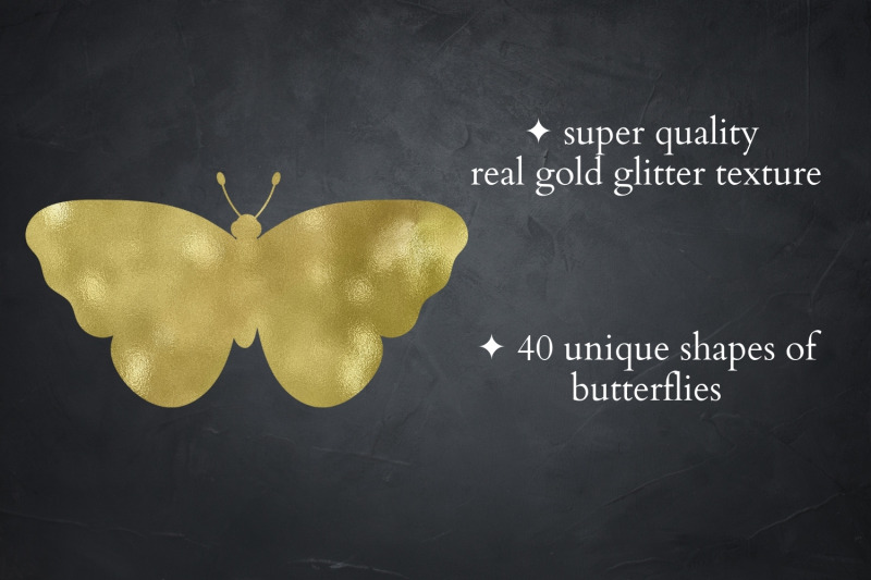 gold-foil-butterfly-golden-insects