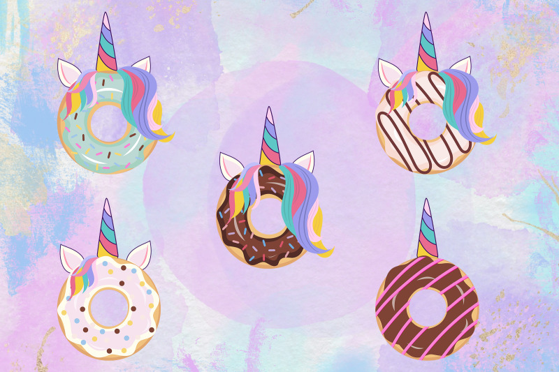 unicorn-donuts-clipart