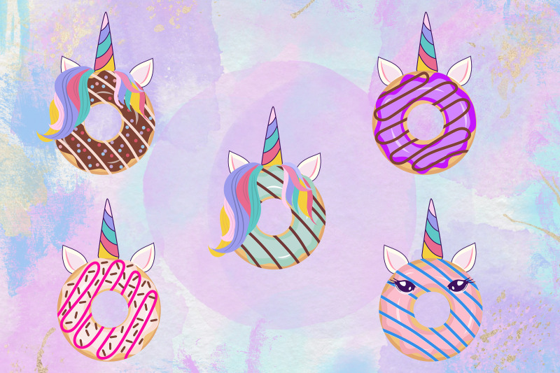 unicorn-donuts-clipart