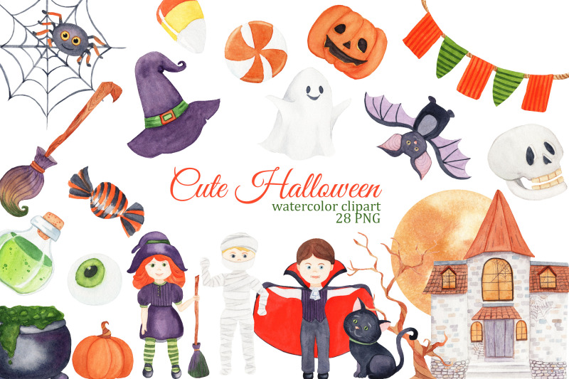 cute-halloween-watercolor-clipart-halloween-costume-party-clipart