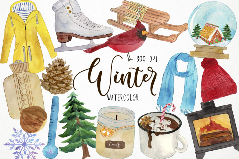 watercolor-winter-clipart-christmas-clipart-wintertime-clipart-xmas