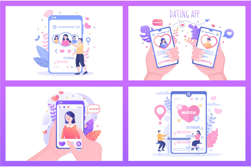 16-dating-app-flat-design-illustration