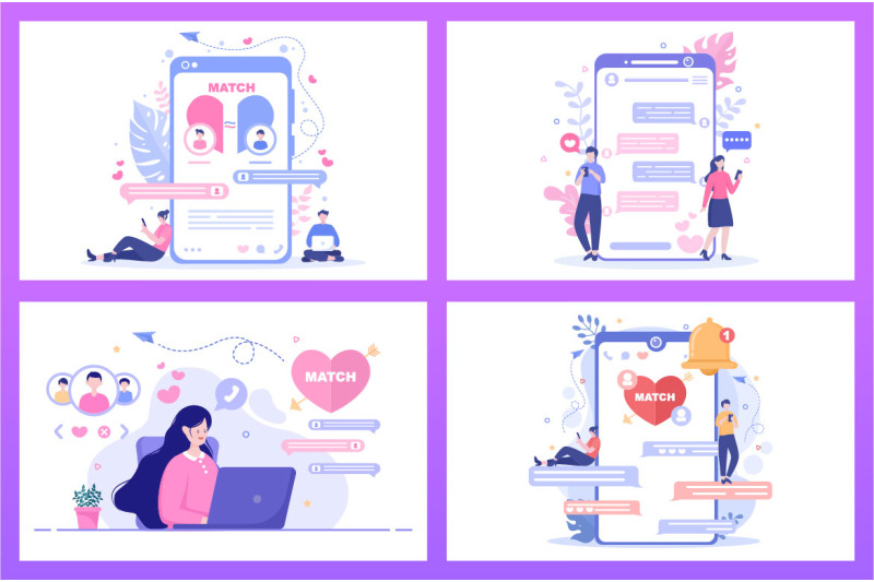 16-dating-app-flat-design-illustration