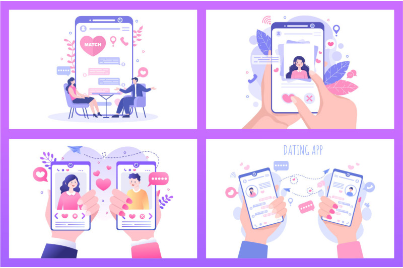 16-dating-app-flat-design-illustration