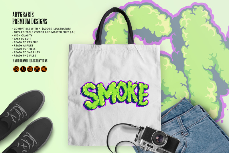 lettering-smoke-typeface-pop-art