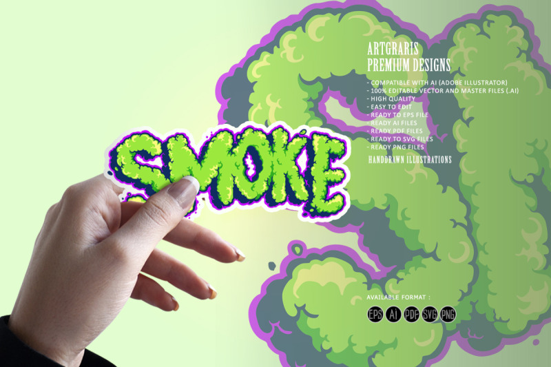 lettering-smoke-typeface-pop-art