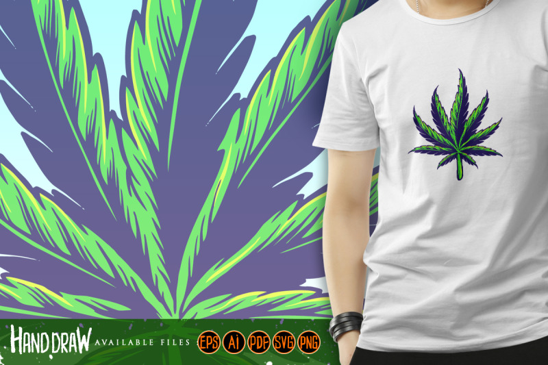 medical-hand-drawn-cannabis-leaf