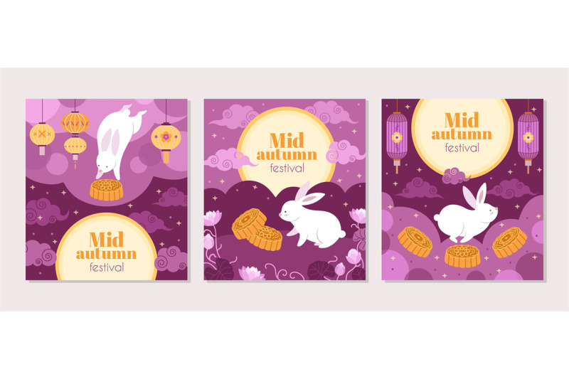 mid-autumn-festival-cards-fest-symbols-cartoon-bunny-lantern-and-cak