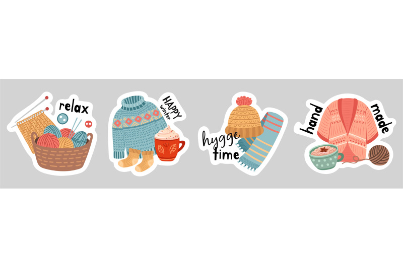 winter-stickers-hot-drink-knitted-elements-cardigan-sweater-and-warm